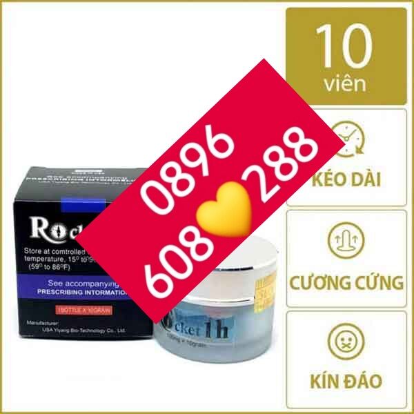 Hộp kẹo Rocket cứng 10 viên thiết kế hộp đen và lọ thủy tinh phù hợp cho người lớn