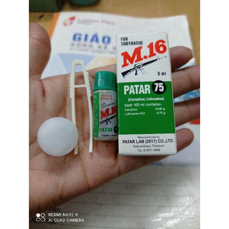 Dầu Chấm Đau Nhức Răng M16 Patar Thái Lan