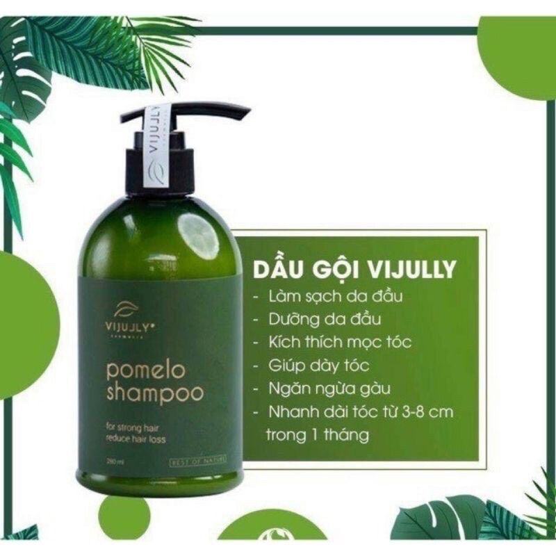 Dầu gội bưởi vi jully giảm rụng, làm tóc chắc khoẻ bồng bềnh, kích mọc tóc dài