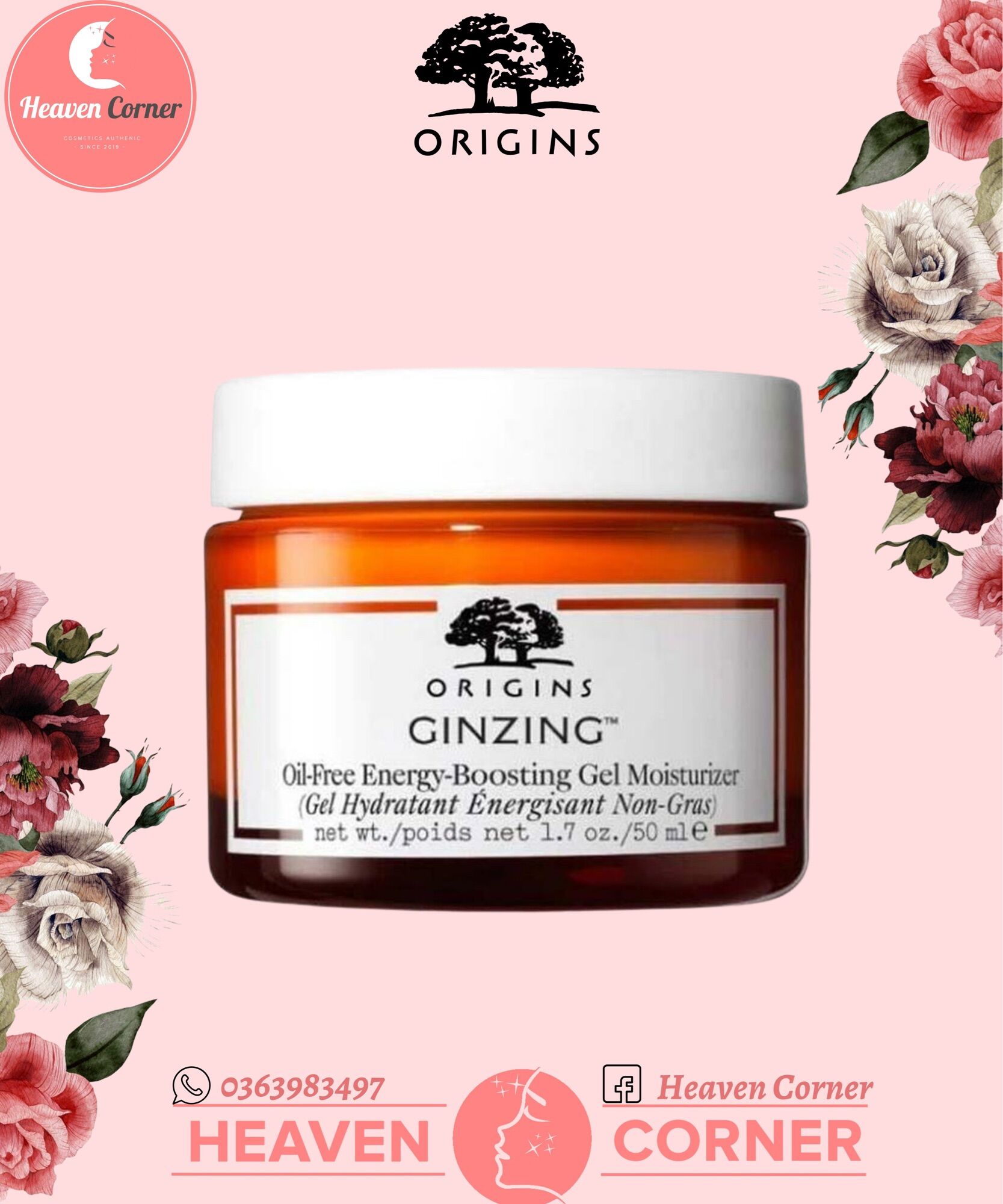 Kem dưỡng Origins GinZing Oil-Free Energy Boosting Gel Moisturizer