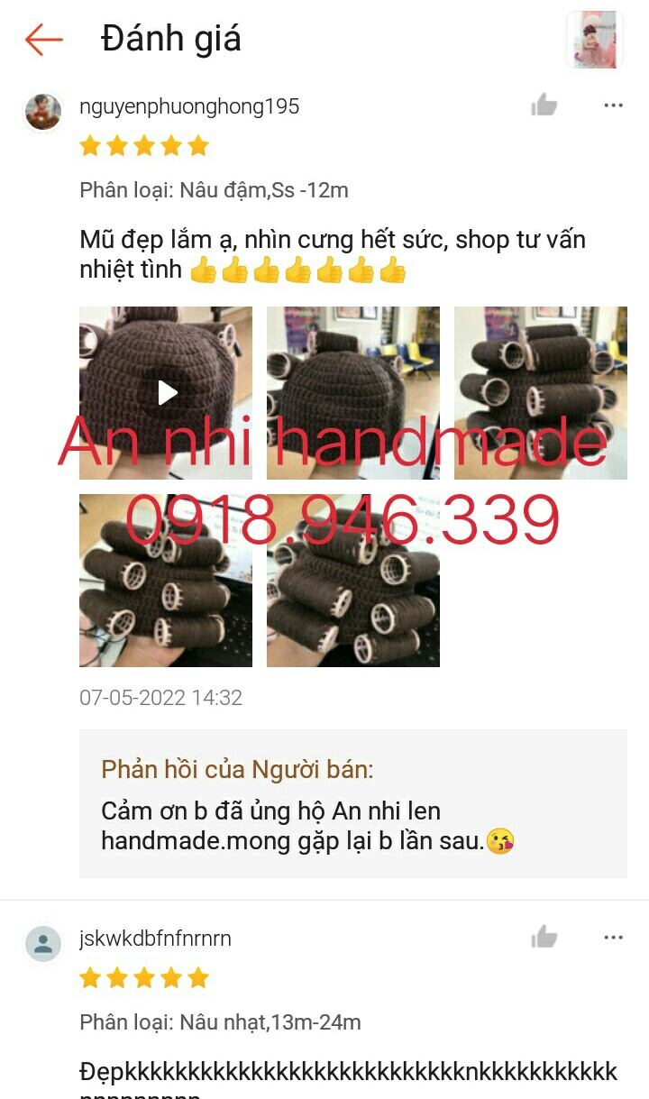 Nón len tóc giả cuốn lô có ảnh thật