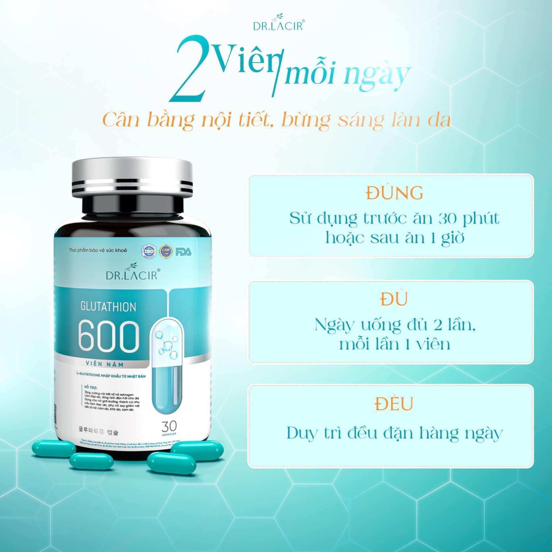 VIÊN UỐNG GLUTATHION 600