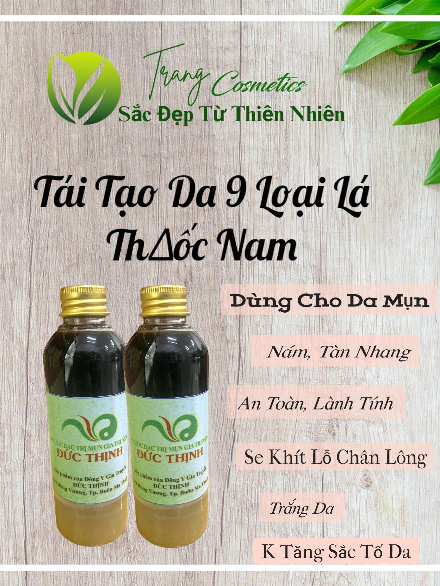 Tái Tạo Da Th*ốc Bắc Gia Truyền Đức Thịnh Dùng cho Da Mụn 100ml