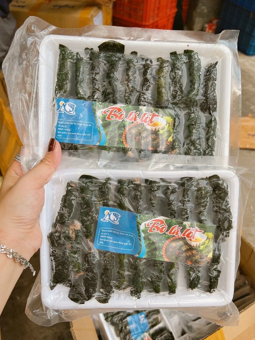 Bò cuộn lá lốt 1 khay