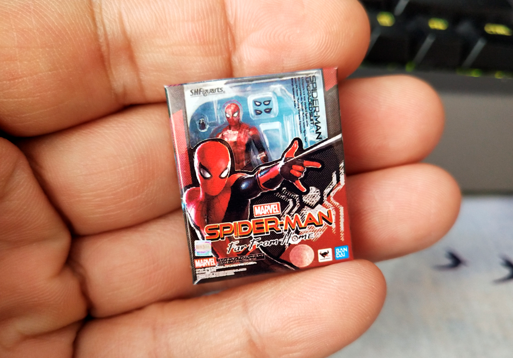 Đồ Chơi Mô Hình Micro Mini Soldier Props Paper Box SHF Bandai Hero Quest Spiderman Red Black Suit Không Phải Đồ Chơi