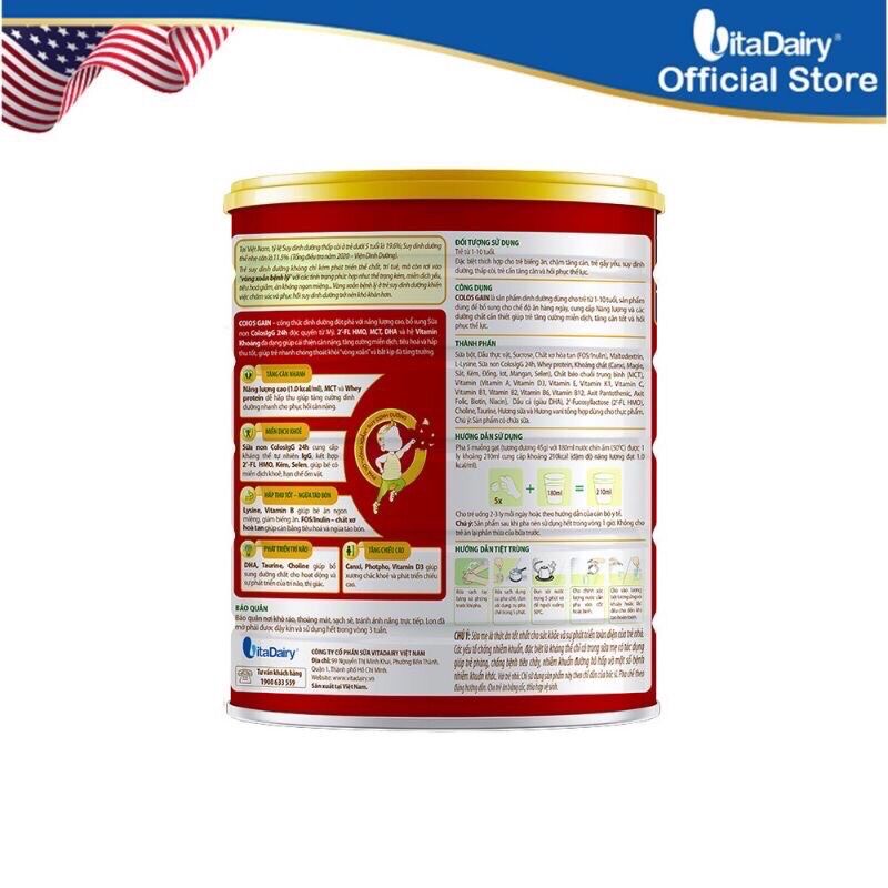 COMBO 2 lon sữa Colosgain số 1+ 800g/lon