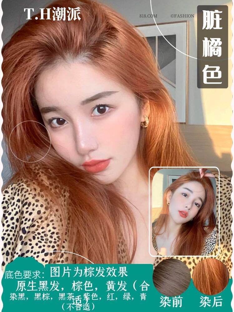 Thuốc Nhuộm Tóc Màu Xám Trà Đen 2021 Màu Thịnh Hành Tôn Da Lanh Màu Trắng Màu Nâu Nâu Màu Trà Sữa Màu Xanh Sương Mù Màu Cam Nhuộm Tóc Nữ