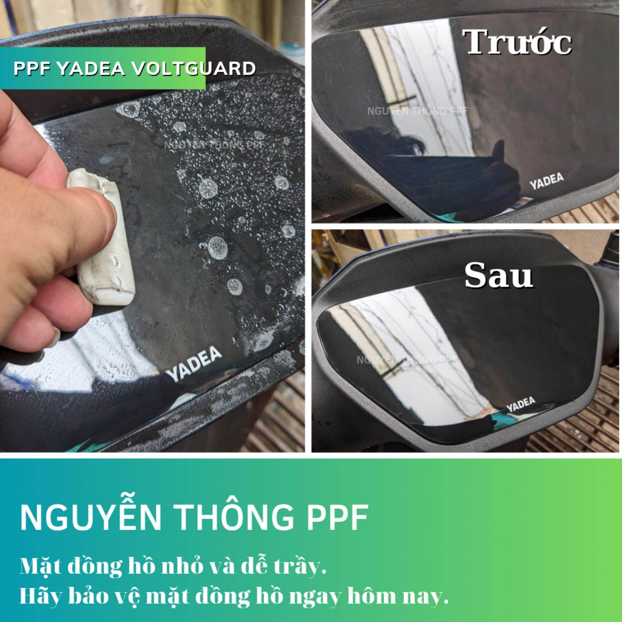 PPF Yadea Voltguard miếng dán bảo vệ mặt đồng hồ xe Yadea Voltguard.