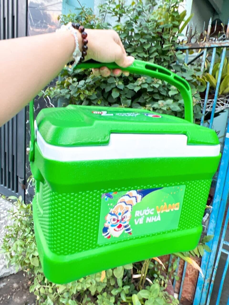 [Hàng dày chắc tay]Thùng đá 8 lít chắc tay nhựa tý liên