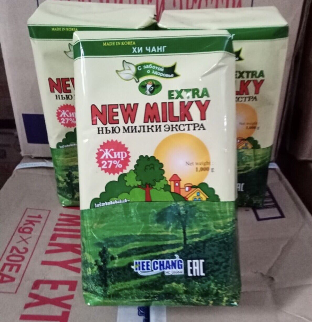 Sữa béo nga New Extra Milky gói 1kg date 2024