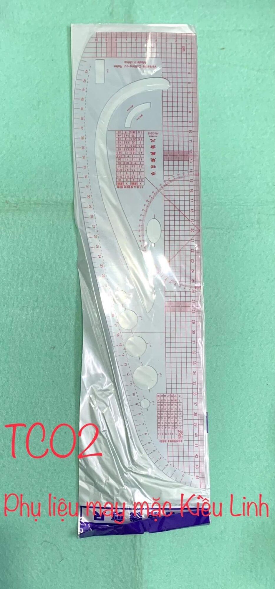 Thước dẻo cong TC2 dùng vẽ đường cong và thẳng, góc vuông trong vẽ thiết kế may mặc