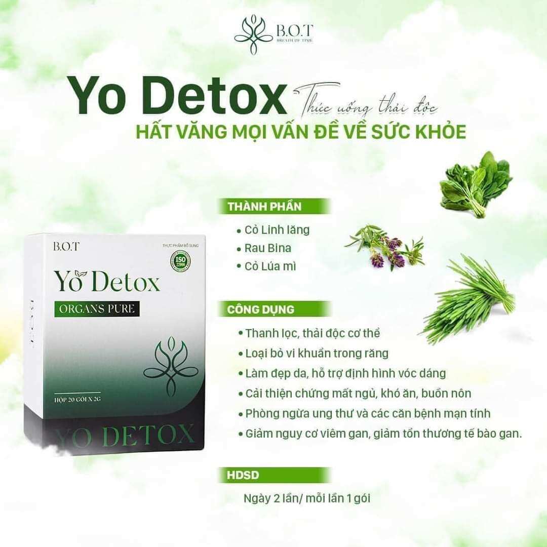 Giảm Cân Yoslim Yodetox của B.O T Combo Hủy Mỡ Cực Mạnh Hộp 30 viên