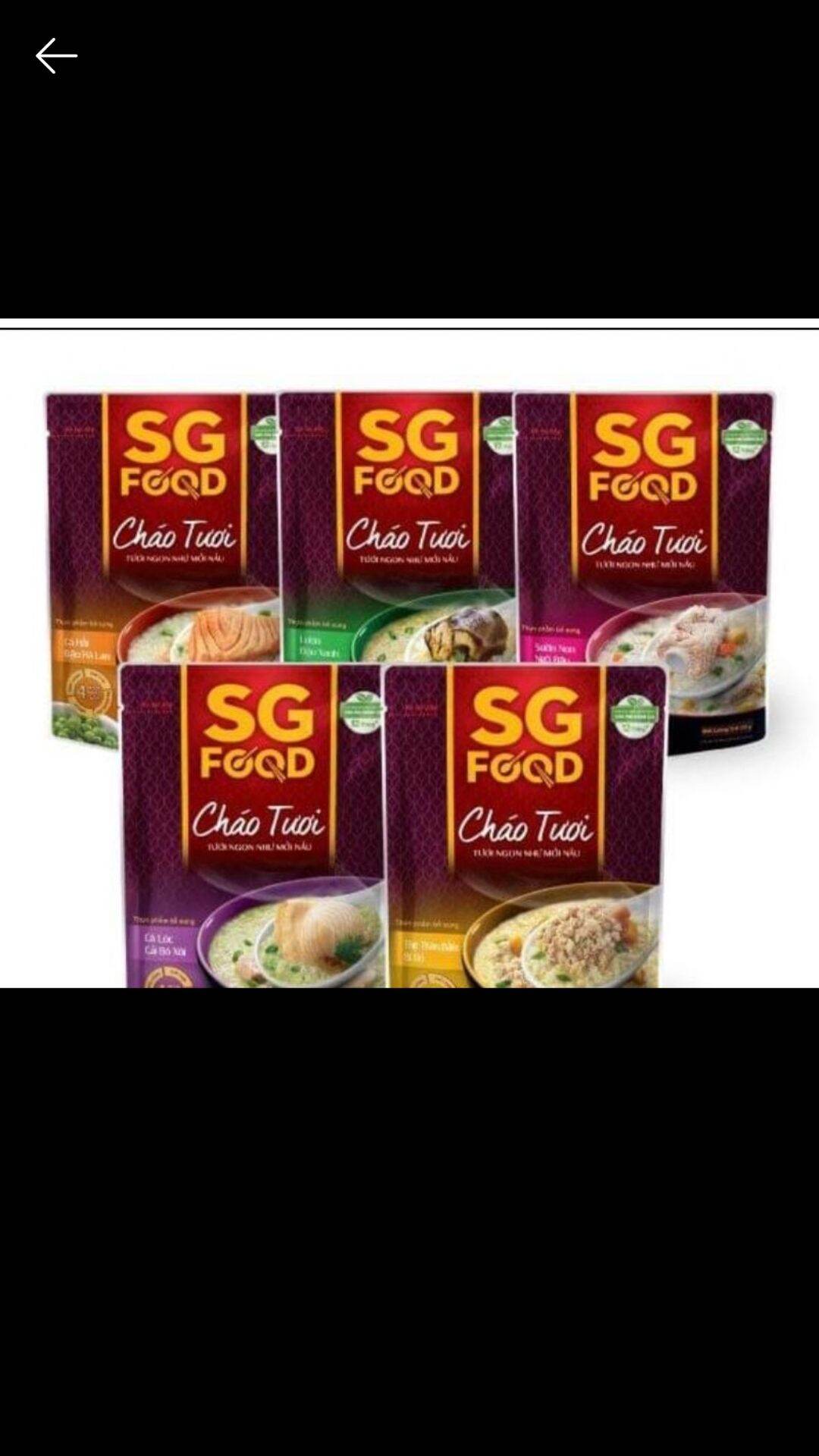 Combo 30 Gói Cháo Tươi Nâu SG Food 240g Mix 3 vị Sườn & Thịt & Lươn