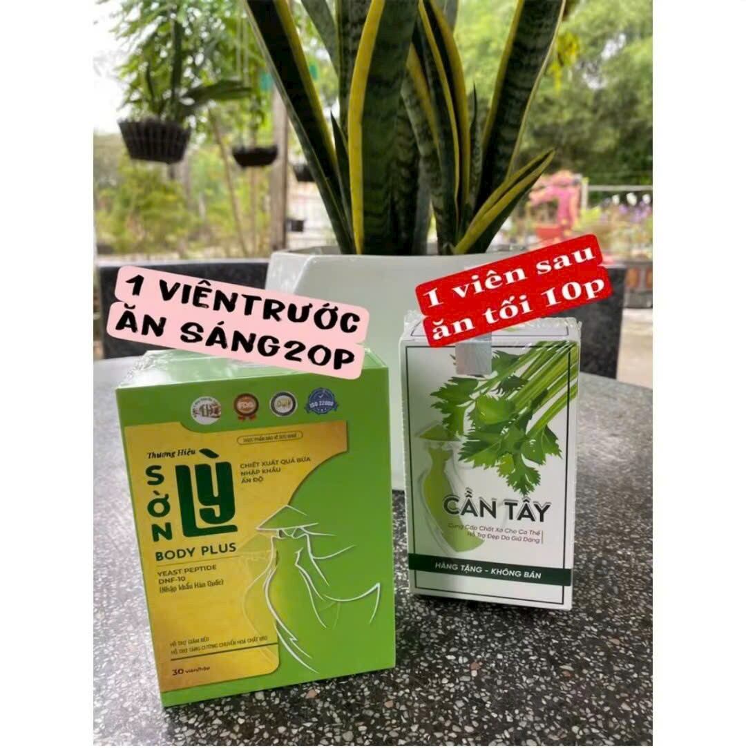 [Tách Lẻ 10 Ngày]Combo Giảm Cân Đặc Biệt Sờn Lỳ Body Plus - Hỗ Trợ Giảm Béo  Kèm Cần Tây