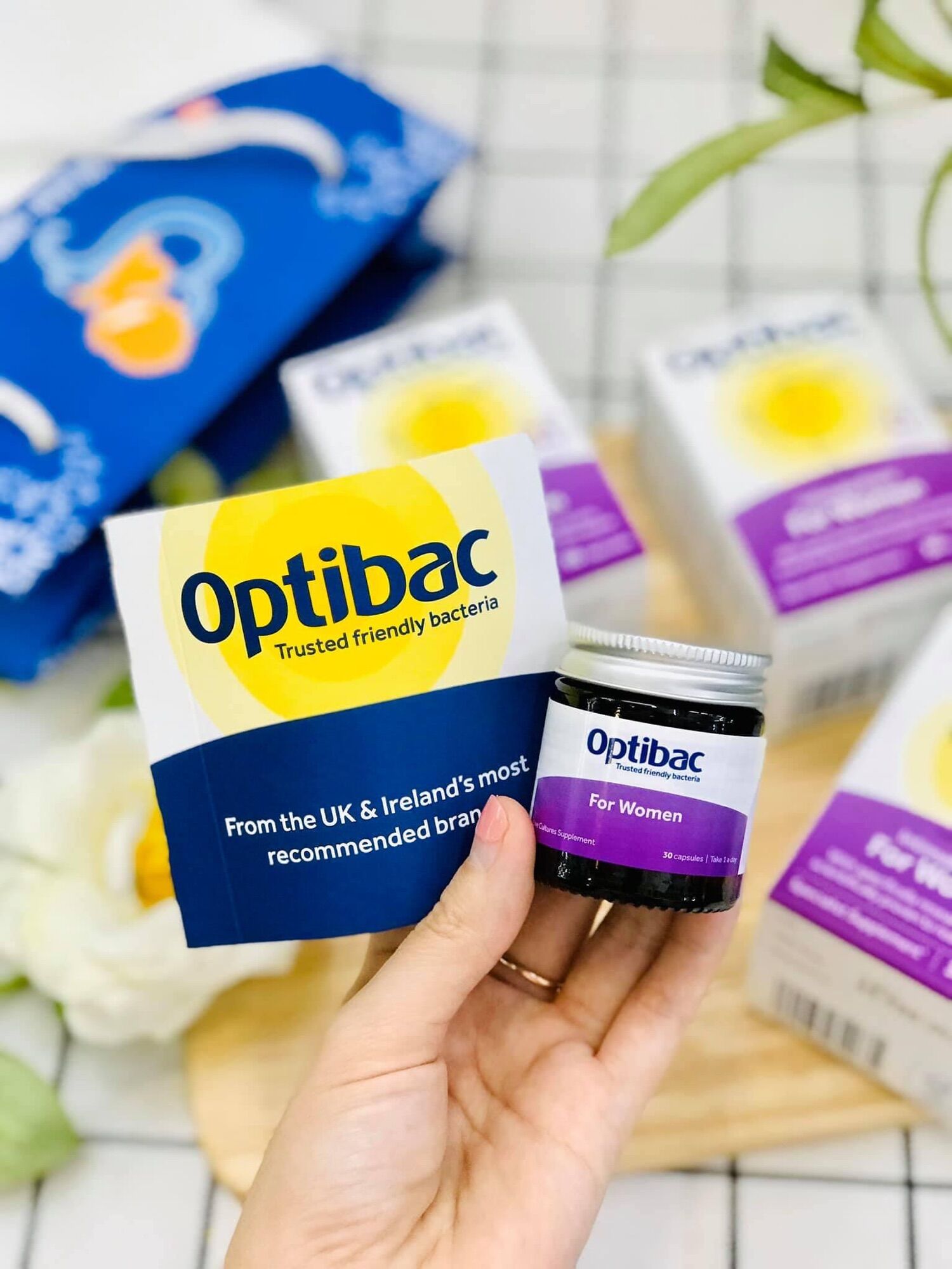 Men vi sinh OptiBac Probiotics Tím - Anh