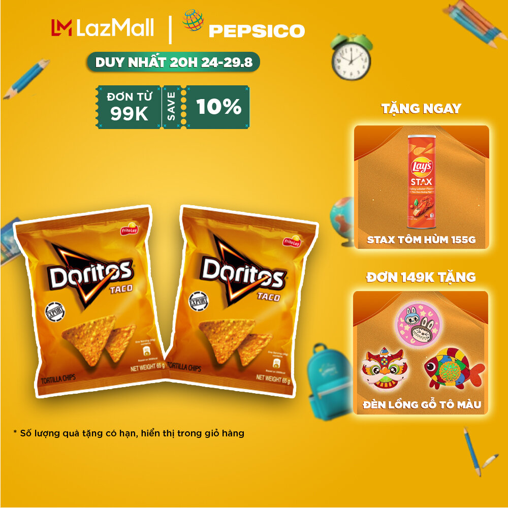 Combo 2 gói Snack Ngô Giòn Doritos Vị Taco