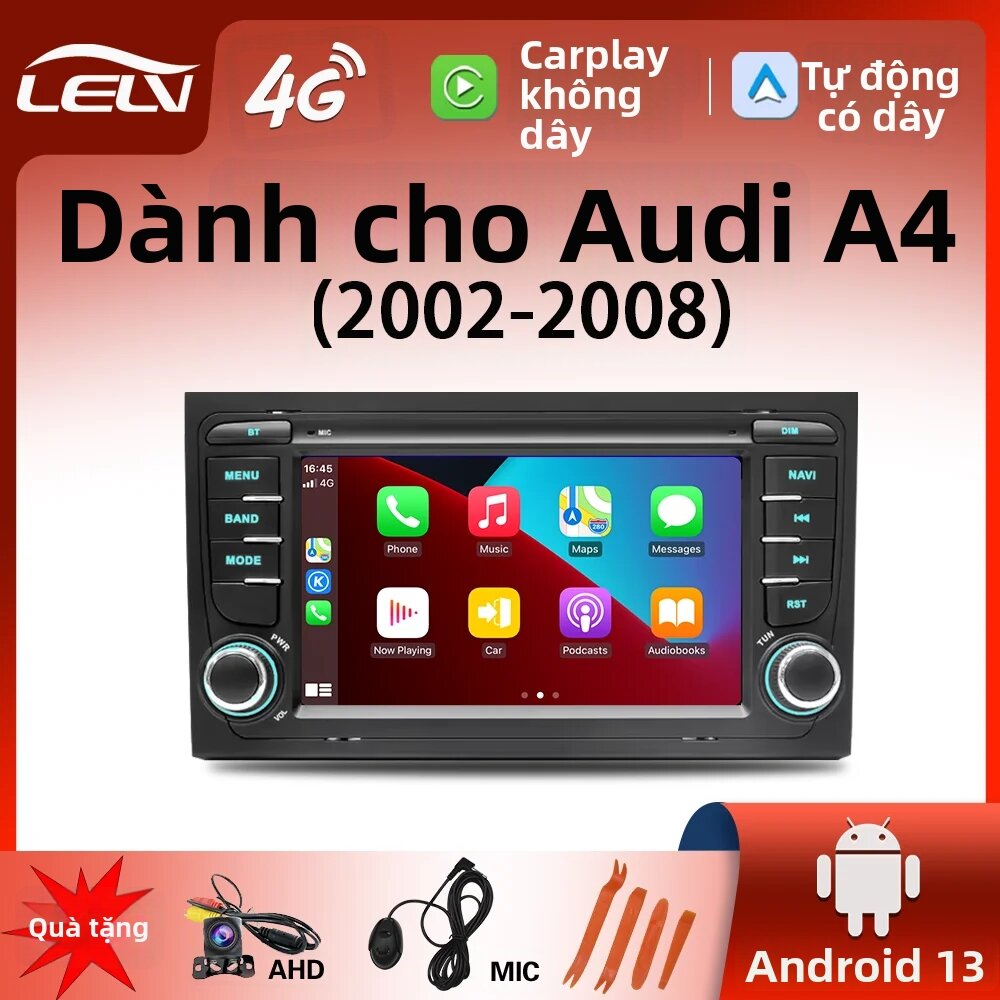 Đầu Radio Xe Hơi Android 7 Inch LELV Dành Cho Audi A4 B6 B7 H8 S4 RS4 2000-2006, Hỗ Trợ Carplay Không Dây, Đầu Phát Đa Phương Tiện Double Din Với Màn Hình Cảm Ứng Giá 5,119,000 Đồng*Miễn phí vận chuyển