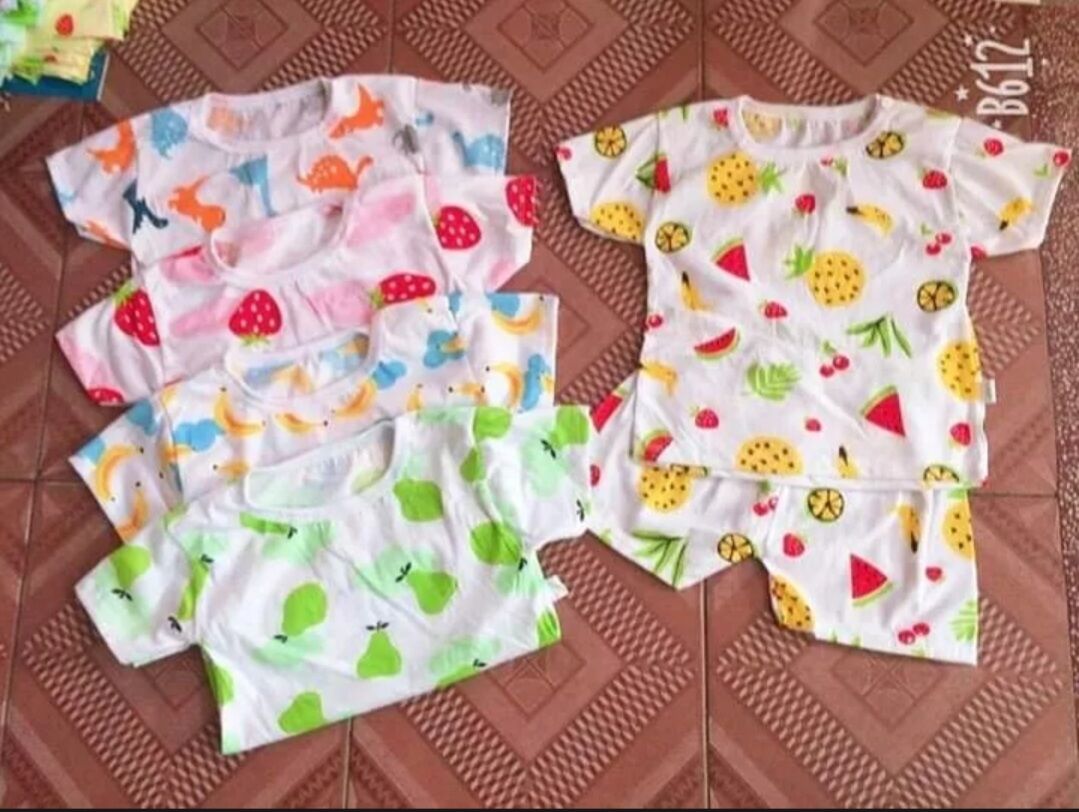 Combo 5 bộ áo cộc - quần cộc cho bé trai - bé gái💥chất thun cotton 2 chiều nhiều họa tiết💥