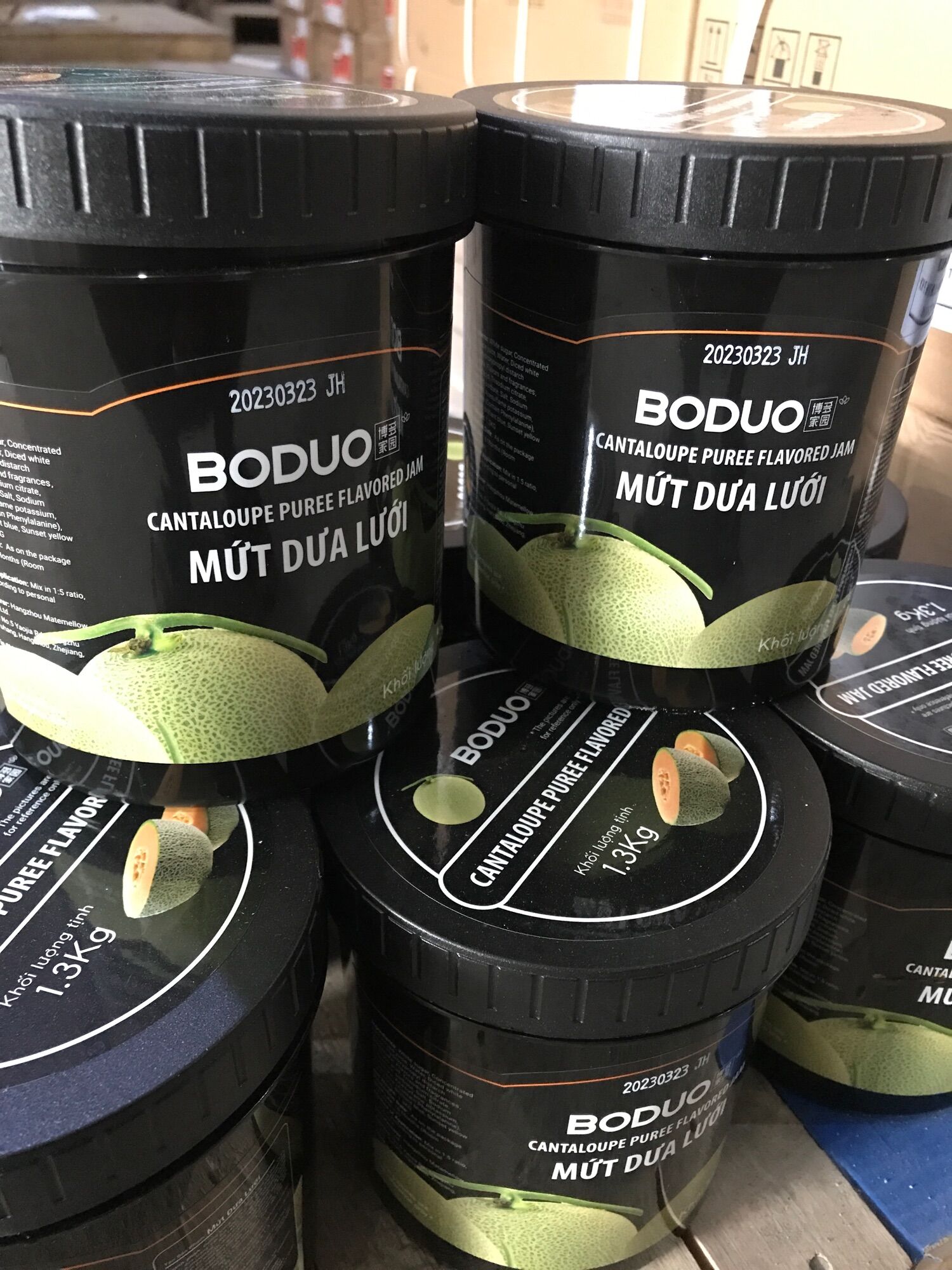 Mứt dưa lưới Boduo hộp 1,3kg
