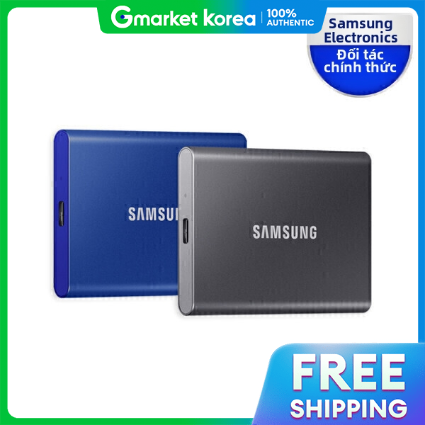 Samsung | Officially Certified Portable External Ssd T7 1Tb Mu-Pc1T0H/Ww Blue + Genuine Pouch_K Giá 6,802,500 Đồng*Miễn phí vận chuyển