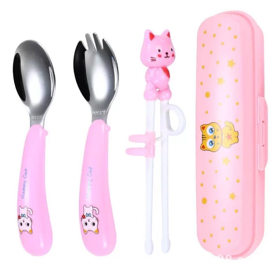 Set thìa  nĩa đũa tập gắp cho bé t