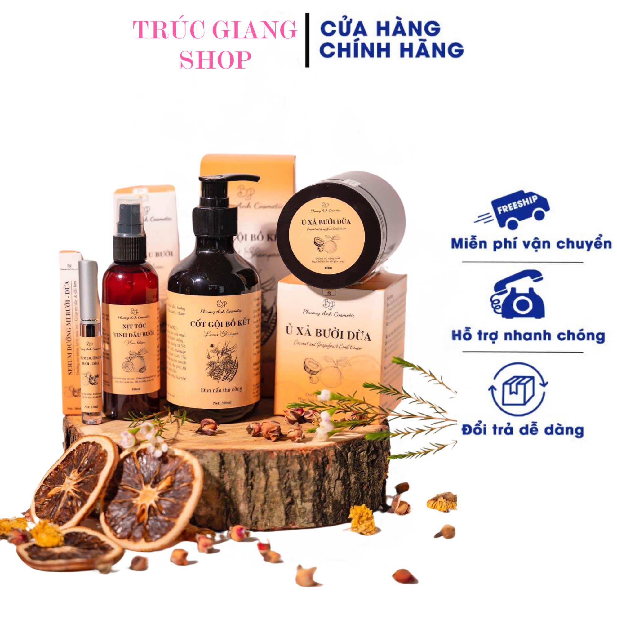 Combo cốt gội bồ kết phương anh cosmetics