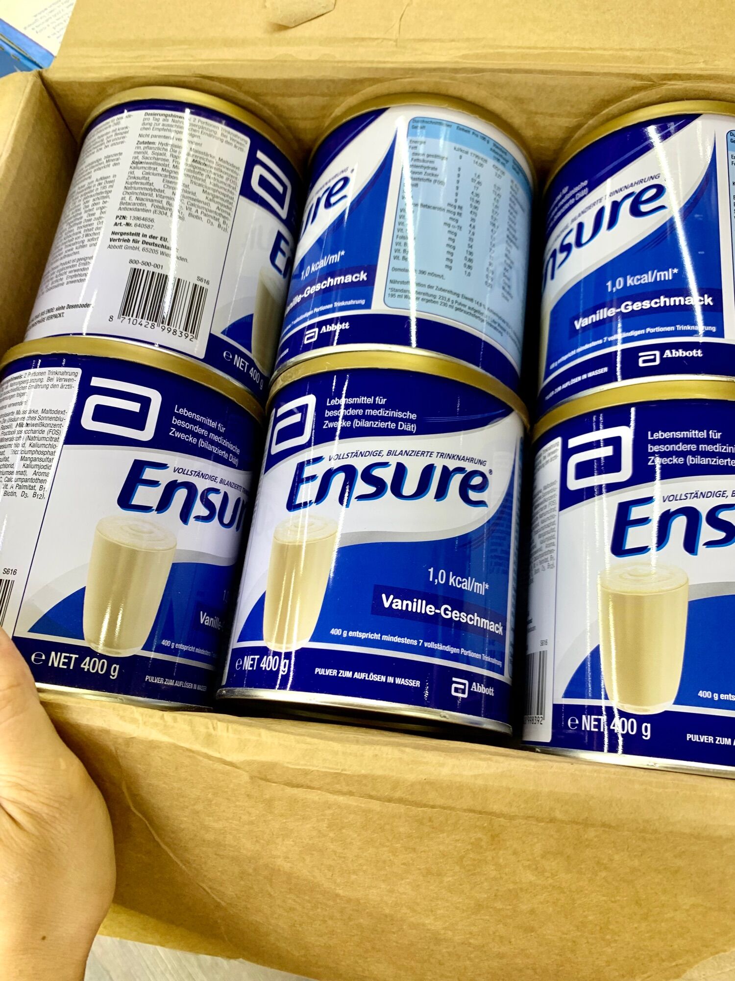 Sữa Ensure Đức Hộp 400gr ( Hàng Xách Tay Chính Hãng )