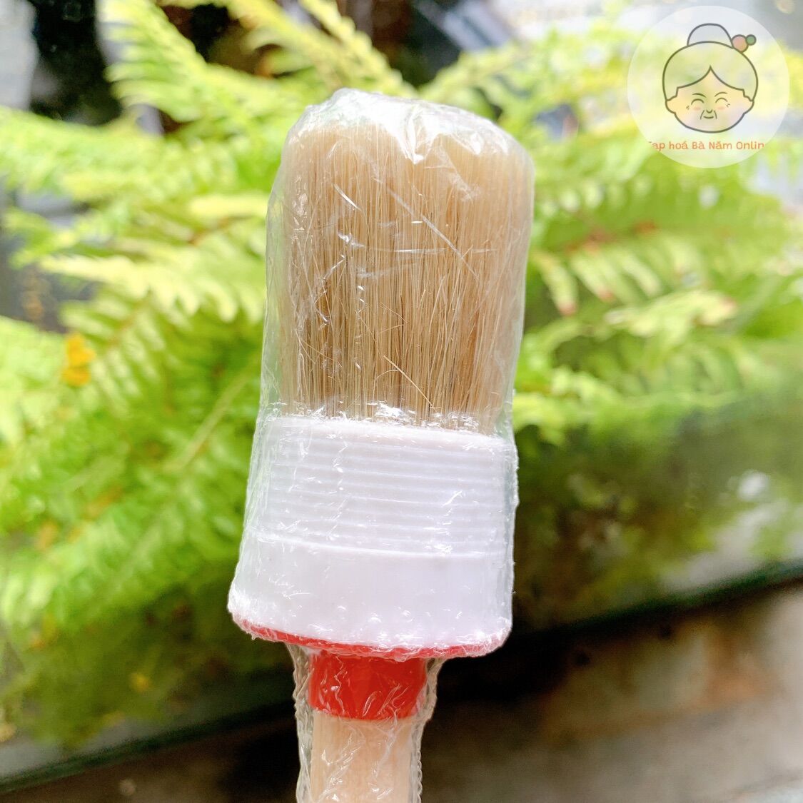 Cọ rửa xe - Cọ tròn vệ sinh xe cán gỗ - Cọ mềm