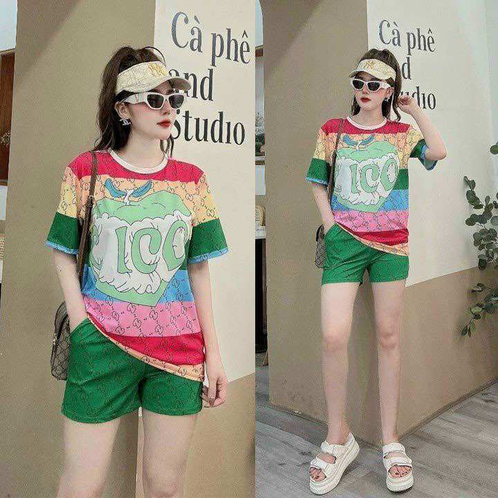 BỘ SHORT COTTON LẠNH PHỐI 3D CAO CẤP
