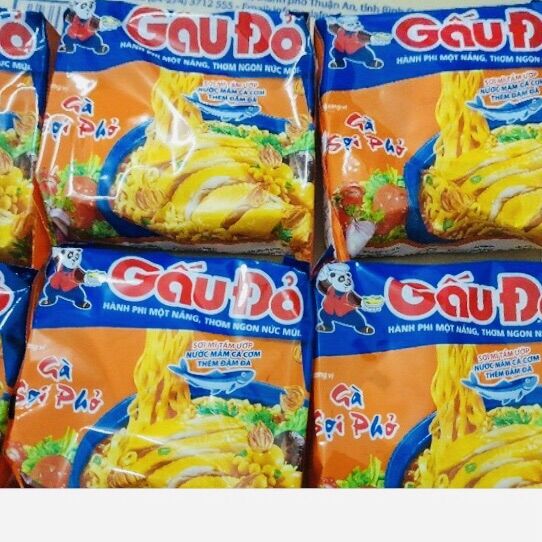 COMBO SỈ 1 thùng Mì Gấu Đỏ GÀ SỢI PHỞ (30goi*65g)