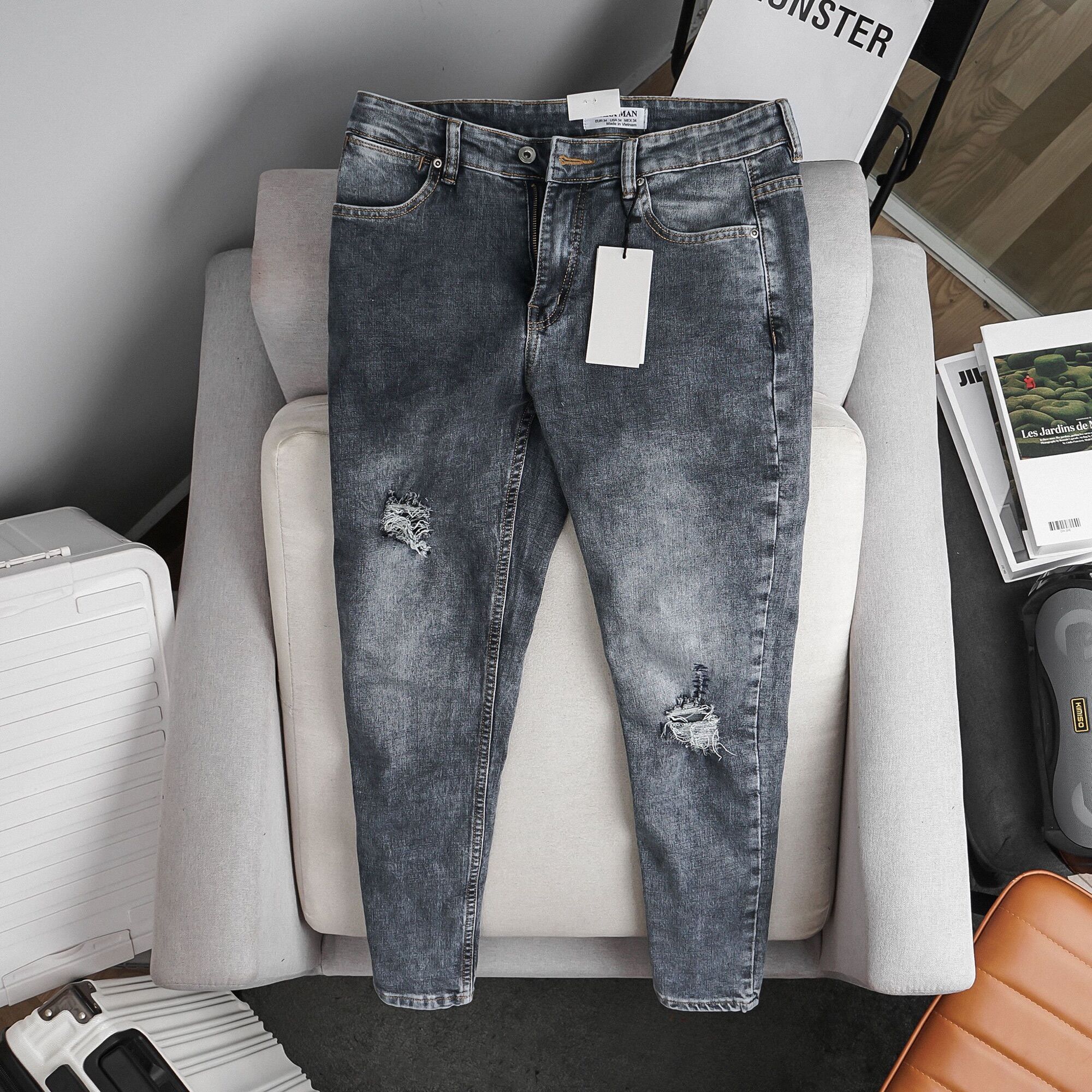 Quần Jean Nam xịn Slimfit co giãn hàng chuẩn Xuất Khẩu