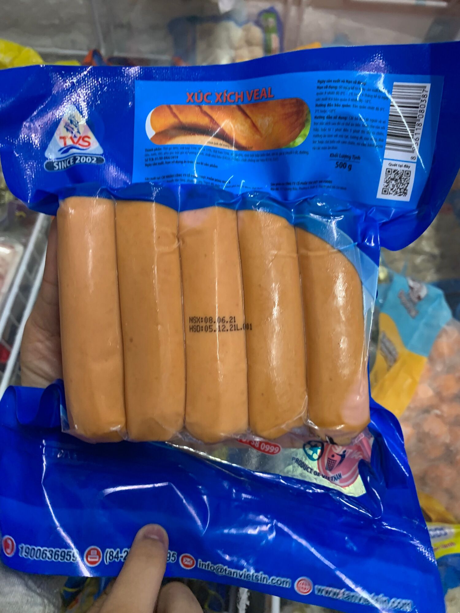 Xúc xích Veal - 10 cây 500gr