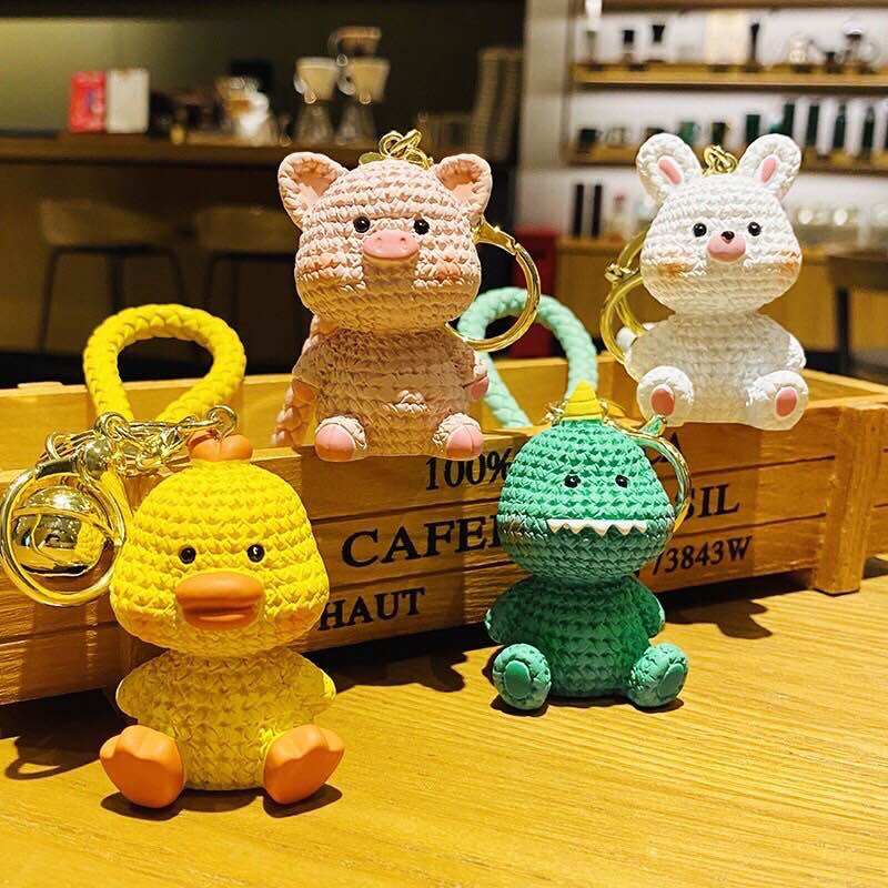 Móc khoá thú cưng siêu đáng yêu có chuông