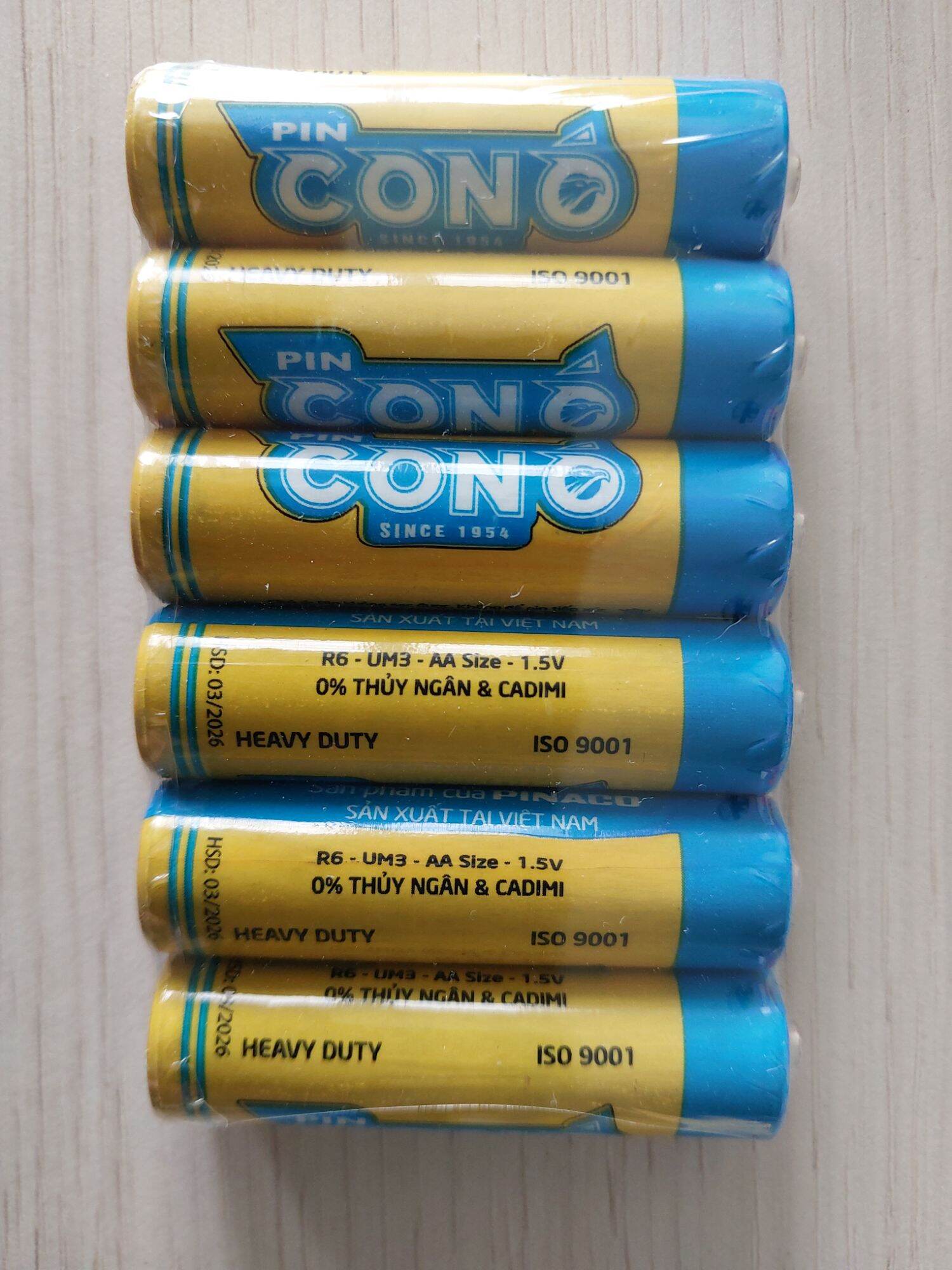 2 vỉ 12 viên pin tiểu AA 1.5V hiệu Con Ó