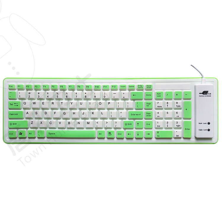 Bàn phím mềm silicon có dây chống nước usb kiểu để bàn điện thoại học sinh có thể gấp gọn im lặng im lặng tiện mang theo siêu mỏng