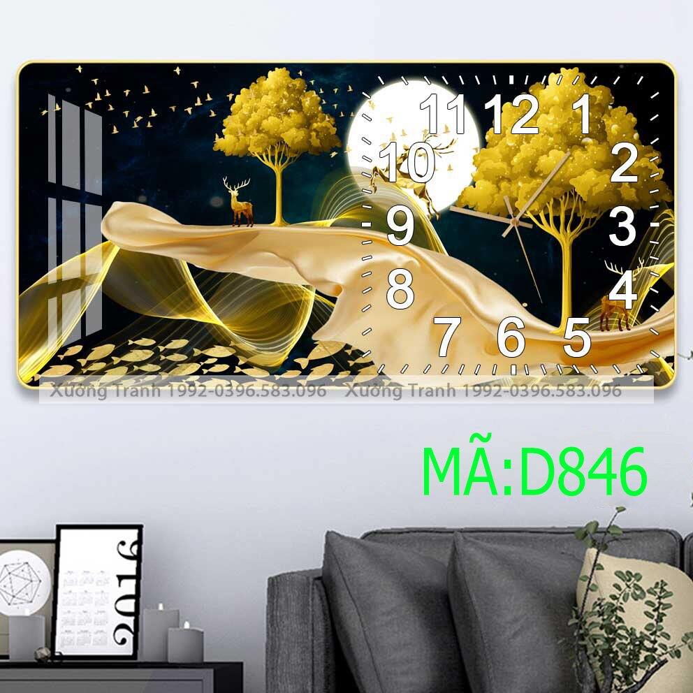 Tranh Đồng Hồ Tráng Gương 5D cao cấp