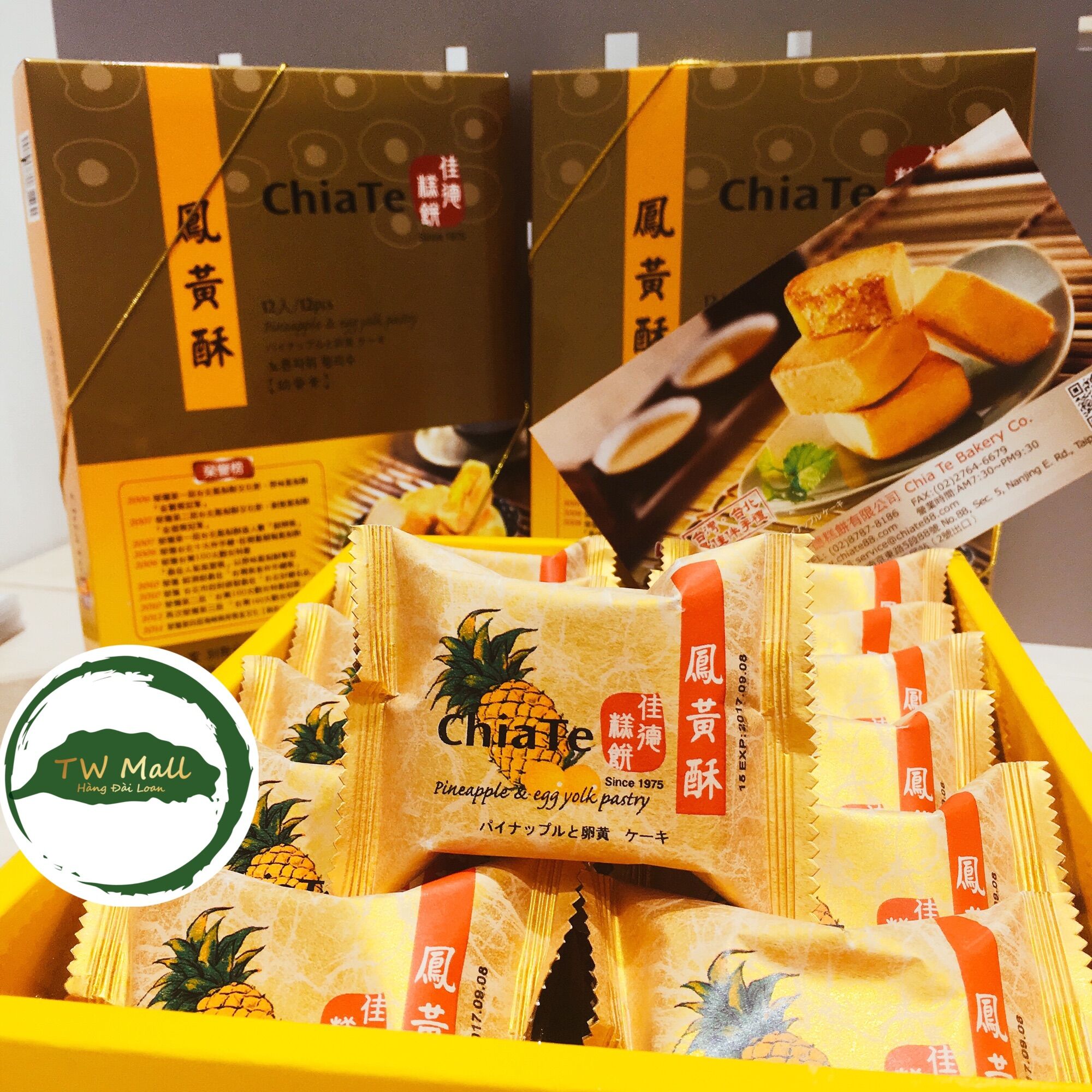 Bánh dứa đài loan chiate - có trứng muối - tw mall