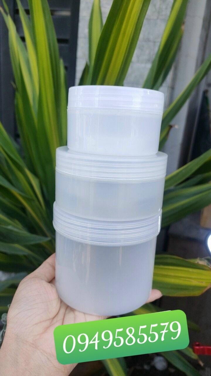 Hủ 150gr-250gr-500gr màu trắng trong