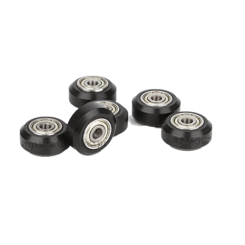 5pcs 3d printer pom wheel plastic pulley linear bearing for creality ender 3, ender 3 pro, ender 3 v2, cr-10, cr-10s