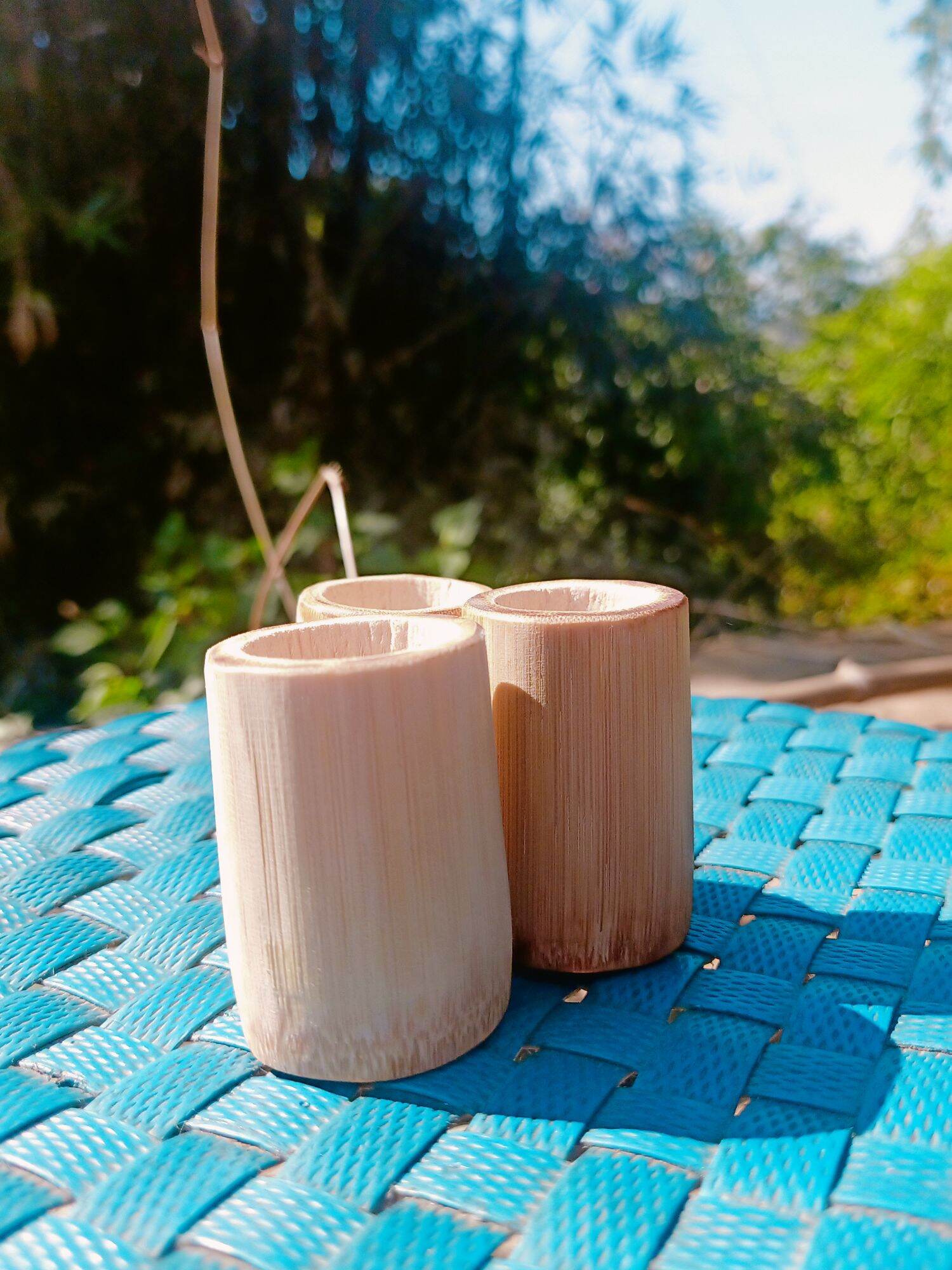 Ly, cốc uống rượ.u bằng tre cao 5cm