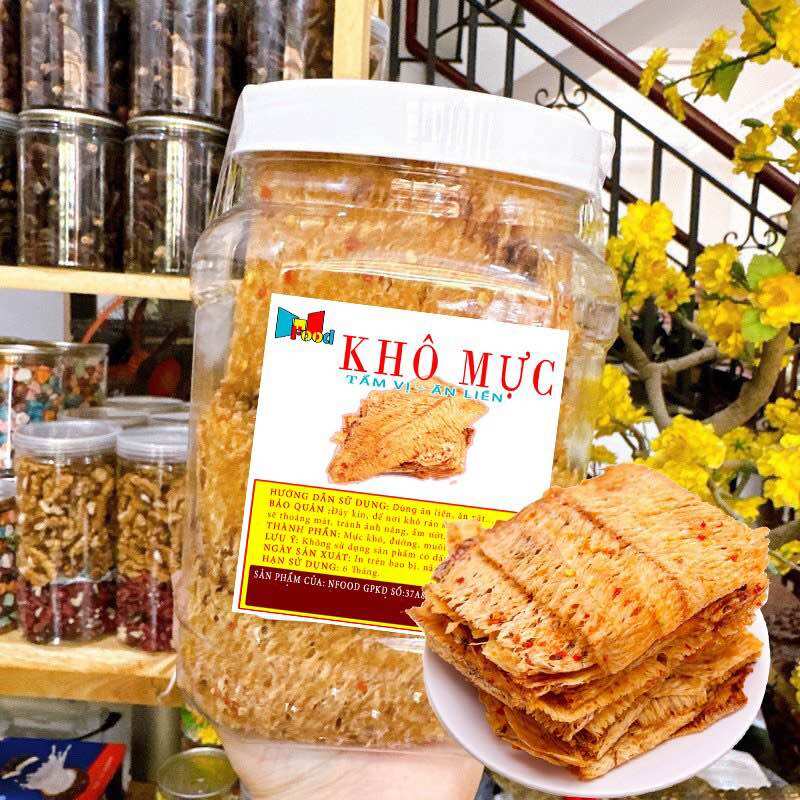 [ 500gram ] Mực cán tẩm gia vị cay cay ngon ngon