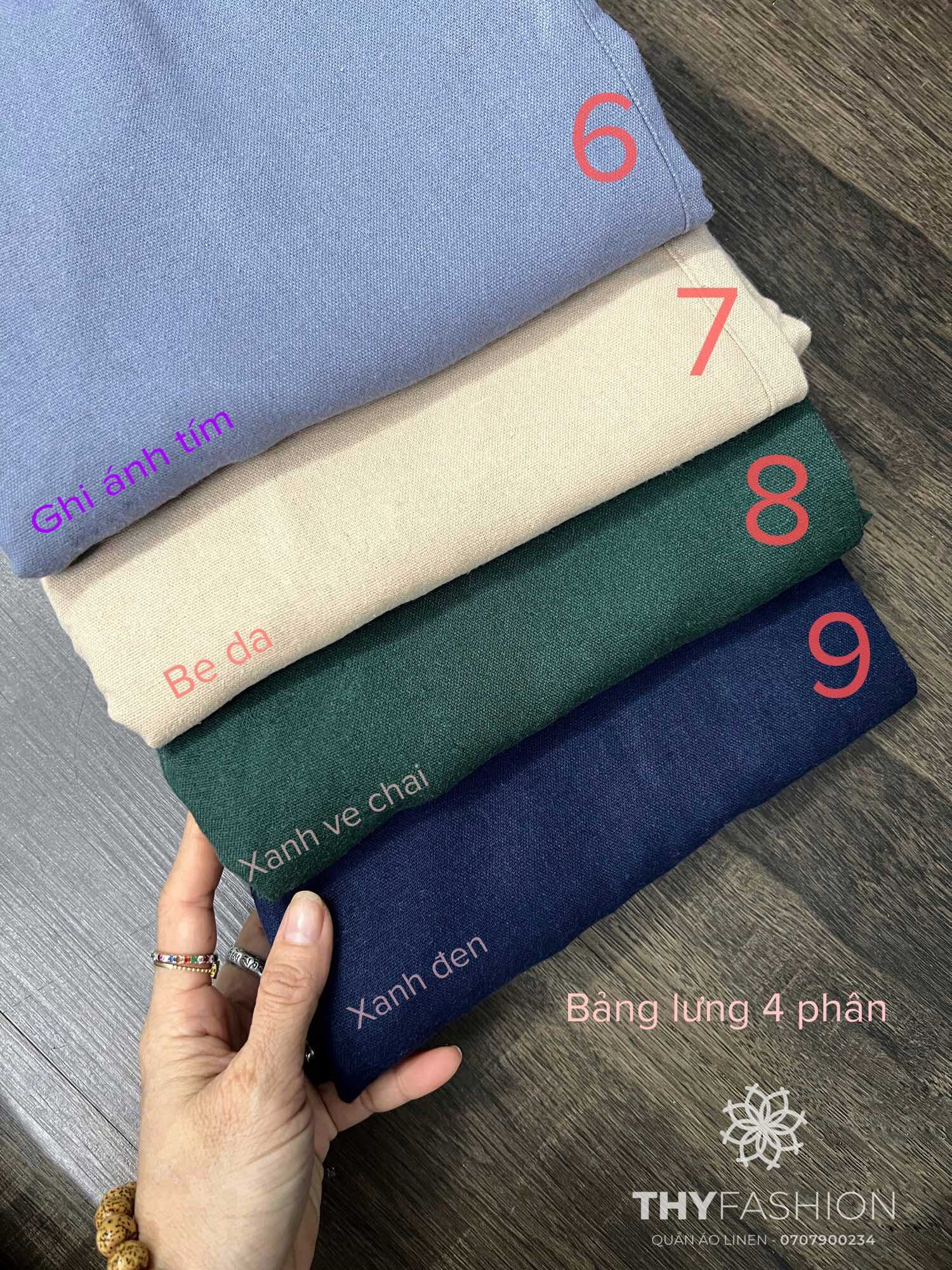 QUẦN LINEN SUÔNG DÂY KÉO - sau lưng thun (47-76kg)