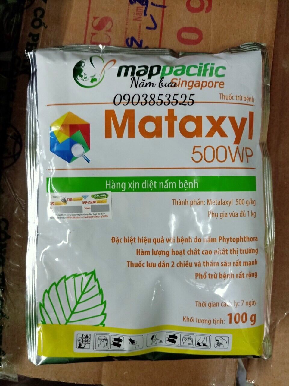Mataxyl 500WP 100g- Thuốc trừ nấm bệnh hàng xịn, hoạt chất Metalaxyl cao nhất thị trường- năm bưu