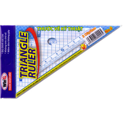 Bộ Thước Kẻ Eke Đo Độ 4 Món Dài 20cm/ Thước dài