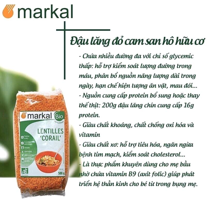 Đậu Lăng Đỏ Cam San Hô Markal Tách Lẻ 100g
