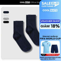 Combo 2 đôi Tất cổ trung Cotton Ribbed Thoáng khí Coolmate
