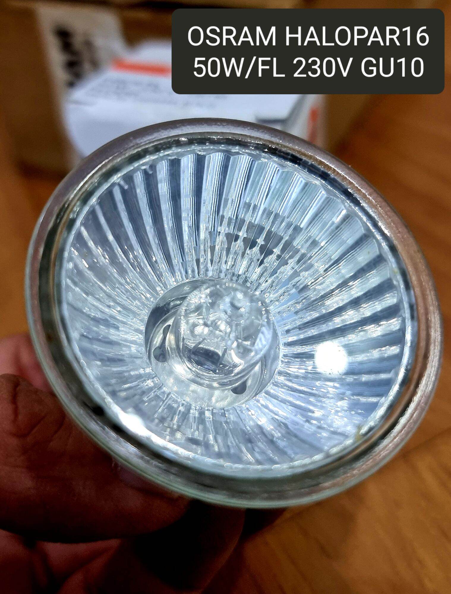 Bóng halogen osram halopar16 50w/fl 230v gu10/ uv filter