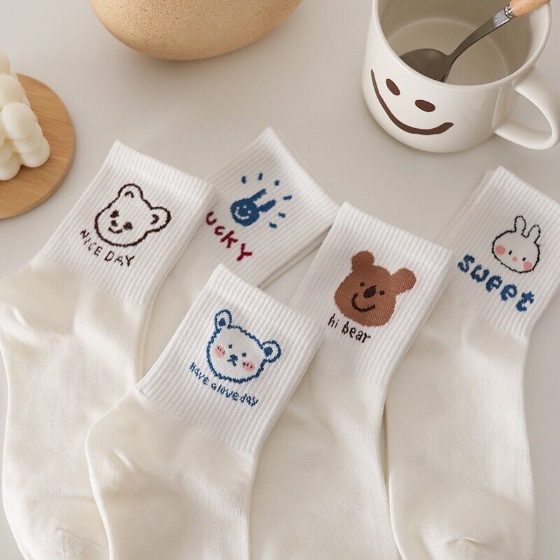 Tất vớ trắng cổ cao
