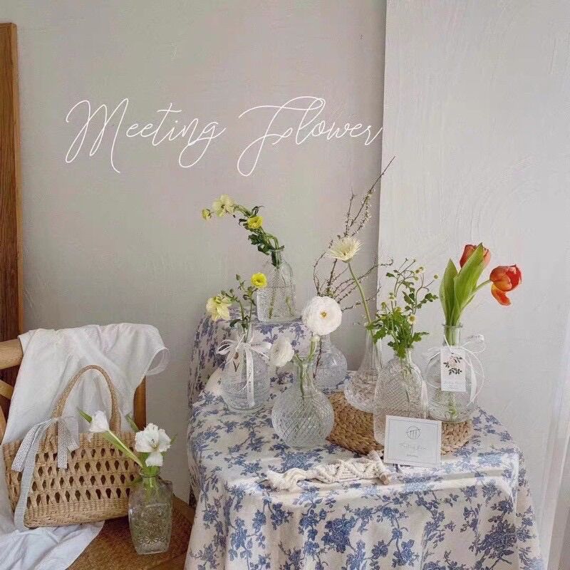 Thảm picnic, khăn trải bàn hoa văn vintage -may.decor-