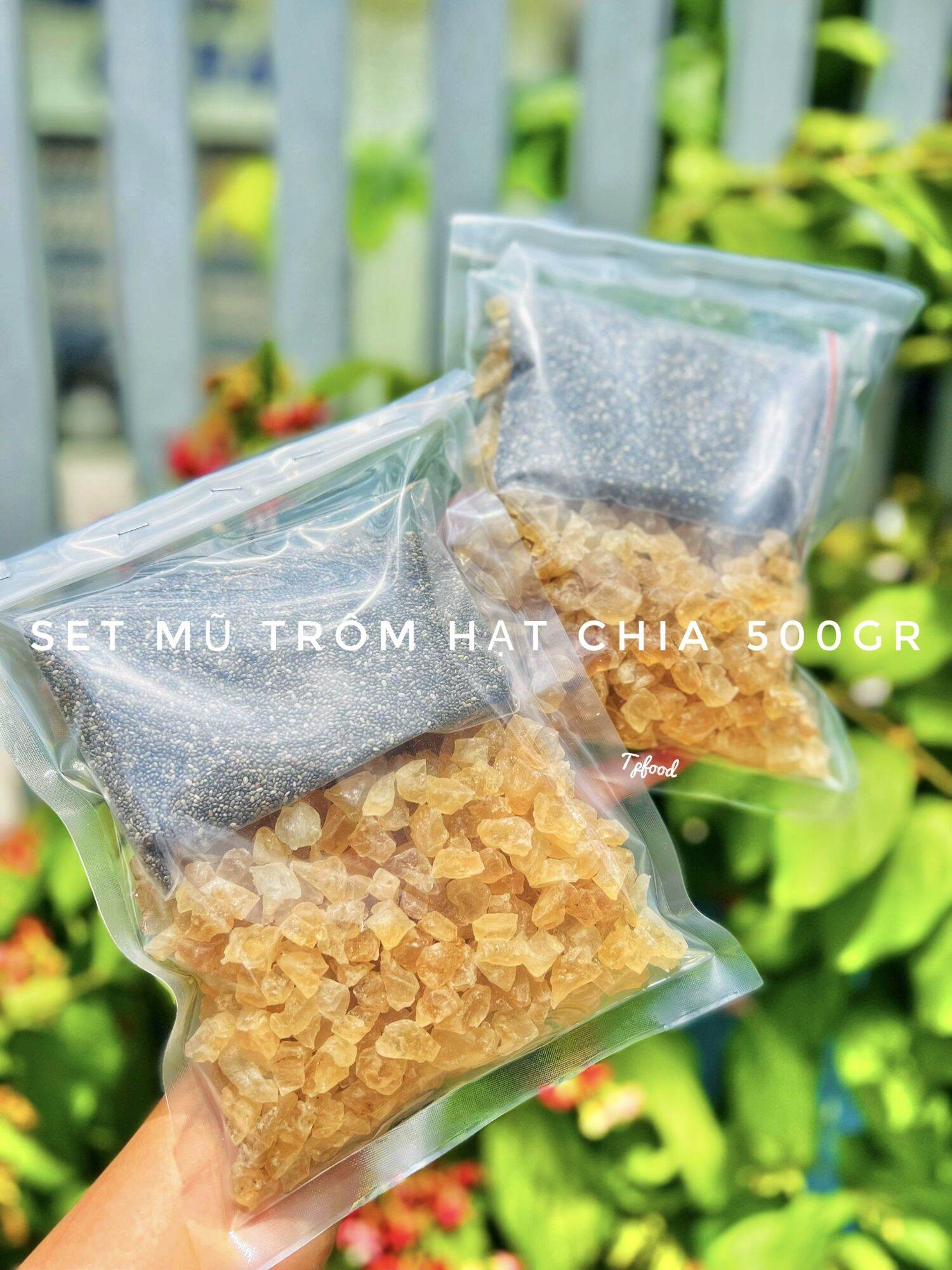 Set mũ trôm hạt chia 500g